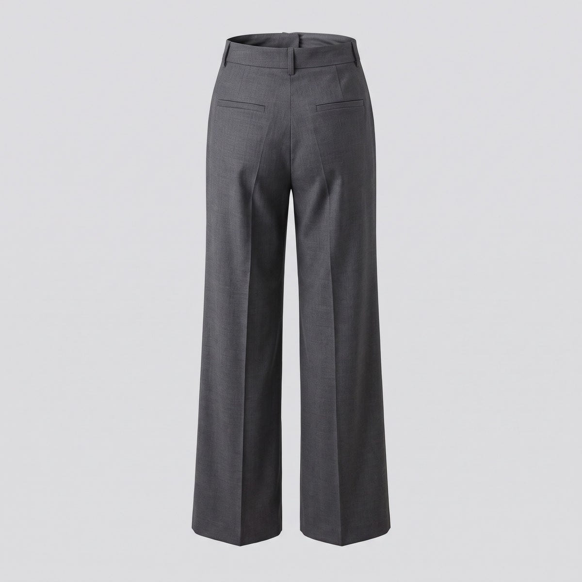 Pantalon large à pinces, anthracite, vue de dos — HARLOW & PINE